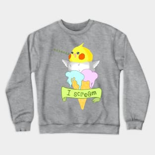 kawaii ice cream cockatiel Crewneck Sweatshirt